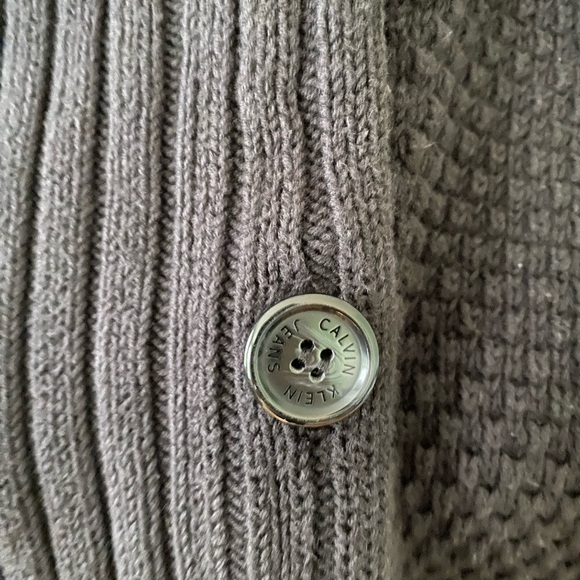 Women’s Black Calvin Klein Button-up Sweater Size Large - Picture 4 of 12